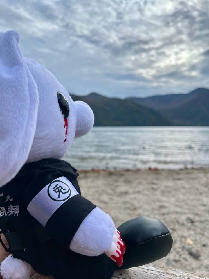 中禅寺湖の砂浜